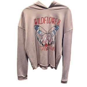 NEW wildflower festival butterfly hoodie size large